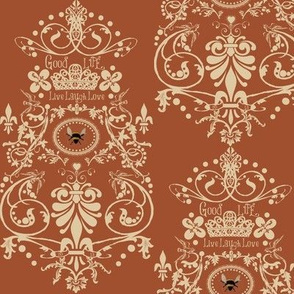 Bee damask / copper