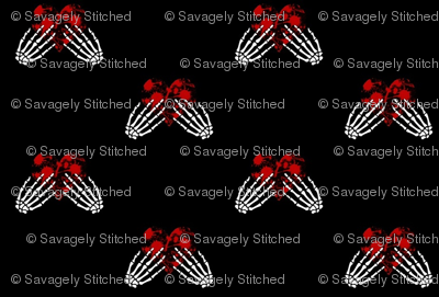 Bloody hearts in grim hands