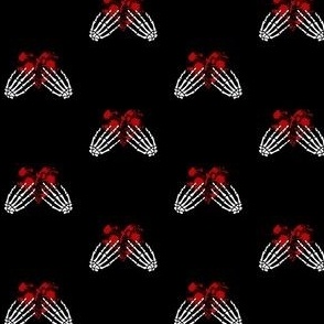 Bloody hearts in grim hands