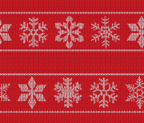 Snowflake Sweater - red