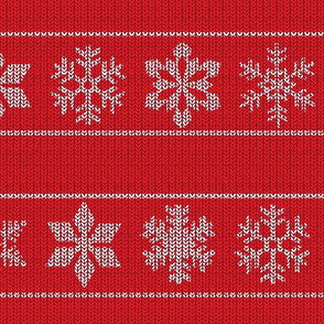 Snowflake Sweater - red