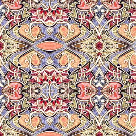 Five Shades of Grey (and Shades of Face Powder Peach) fabric by edsel2084 on Spoonflower - custom fabric