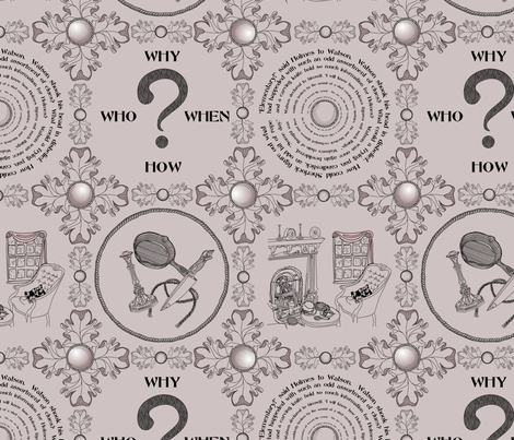 It's a mystery!!!!!!!!!!!!!-Murderous Mauve fabric by glimmericks on Spoonflower - custom fabric
