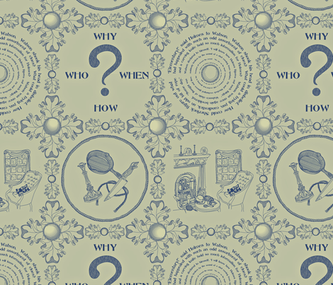 It's a mystery!!!!!!!!!!!!!-Sage Wisdom fabric by glimmericks on Spoonflower - custom fabric