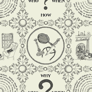It's a mystery!!!!!!!!!!!!!-Traditional Toile