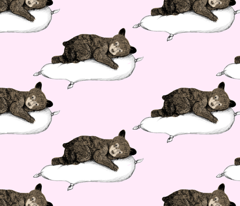 Sweet Dreams (pink) fabric by lusyspoon on Spoonflower - custom fabric