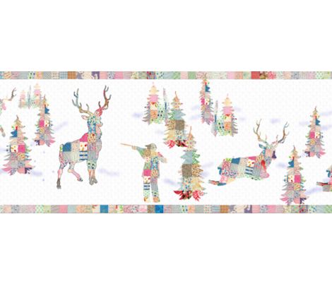 Murder Scene Quilt with Quiltyd Border fabric by karaskye on Spoonflower - custom fabric