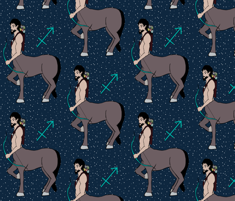 Sagittarius In the Sky fabric by pond_ripple on Spoonflower - custom fabric