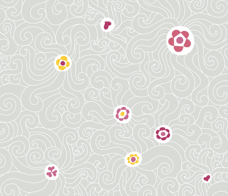 Flower Swirl fabric by gracemellow on Spoonflower - custom fabric