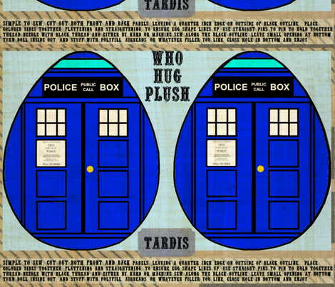 Big Tardis Plush fabric by marchhare on Spoonflower - custom fabric