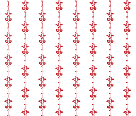 Lovebird red stripe fabric by bjornonsaturday on Spoonflower - custom fabric