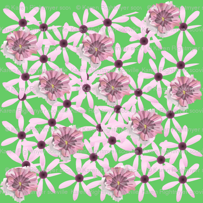 country pink flowers