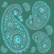 paisley - turquoise