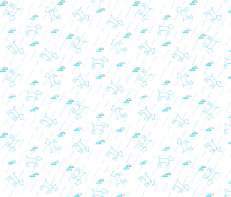 deco dogs in blue fabric by echobox on Spoonflower - custom fabric