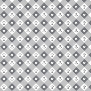 anchor gingham in grey