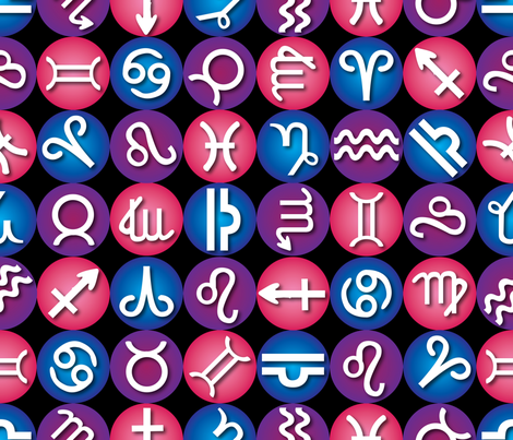 Astrological Bubbles fabric by illustrative_images on Spoonflower - custom fabric