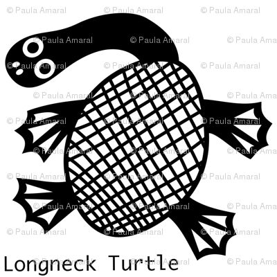 LongNeck Turtle wall decal