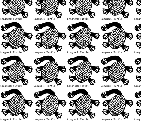 LongNeck Turtle wall decal fabric by yellowstudio on Spoonflower - custom fabric