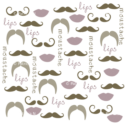 Mustache and Lips