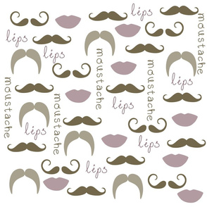 Mustache and Lips