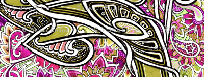 Spades Over Paisley (small, red, vertical stripe)