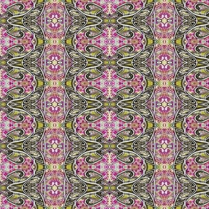 Spades Over Paisley (small, red, vertical stripe)