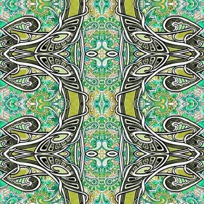 Spades Over Paisley (green vertical stripe)