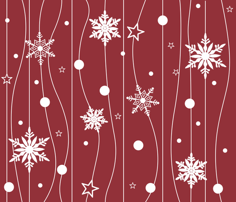 Snowflake Trails fabric by illustrative_images on Spoonflower - custom fabric