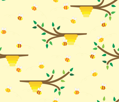 Summer Buzzing fabric by illustrative_images on Spoonflower - custom fabric