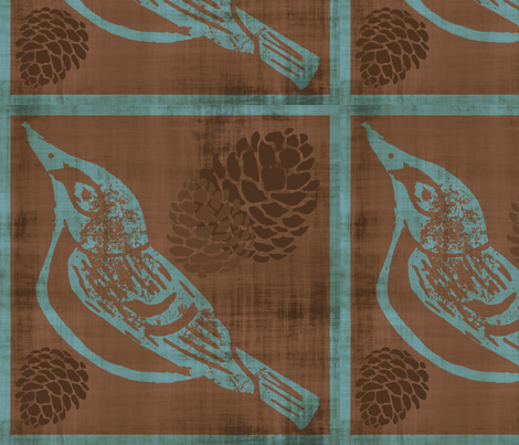 Black Capped Vireo - Cut and Sew Pillow fabric by owlandchickadee on Spoonflower - custom fabric