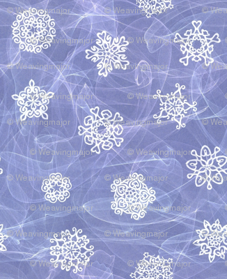 cut paper snow stars in blowing snow