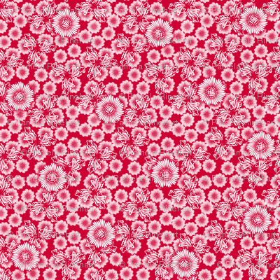 floral_paper_-_red