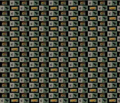minecraft_kitties-black fabric by ceruleana_fiber_arts on Spoonflower - custom fabric