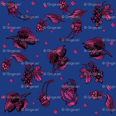 Berry Ditzy on Navy © Gingezel™ 2013