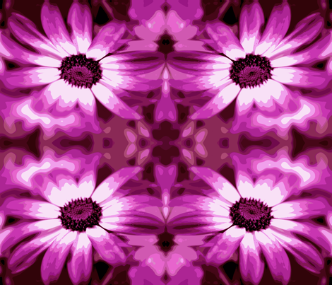 Purple Daisy fabric by betsyb67 on Spoonflower - custom fabric