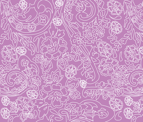 Lace Purple fabric by curious_nook on Spoonflower - custom fabric