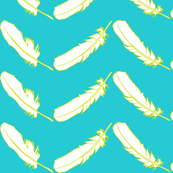 Feather Chevron Turquoise