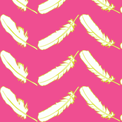 Feather Chevron Hot Pink