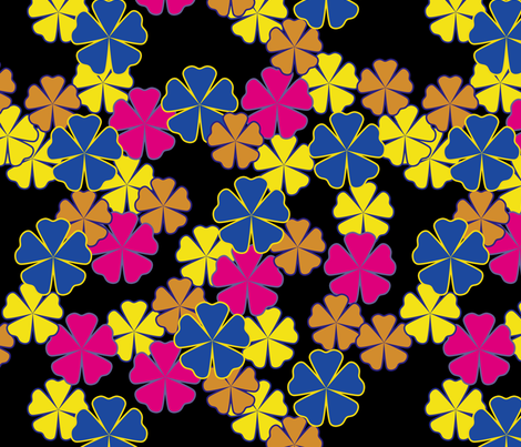 Butterfly Glow just the flowers large fabric by glanoramay on Spoonflower - custom fabric