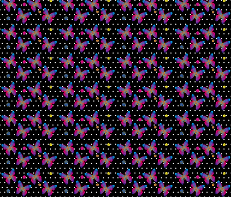 Butterfly Glow Polka Small fabric by glanoramay on Spoonflower - custom fabric