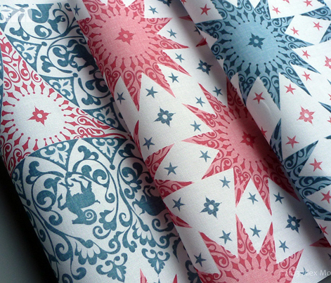 Rose Chintz Stars
