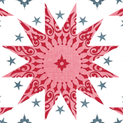 Rose Chintz Stars