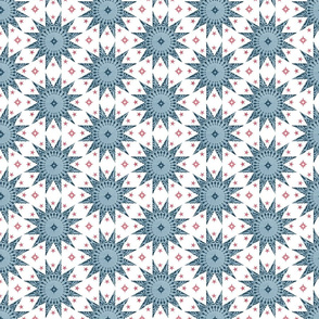 Indigo Chintz Stars