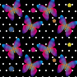 Butterfly Glow Polka Large