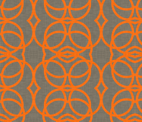 orange_circles_linen fabric by holli_zollinger on Spoonflower - custom fabric
