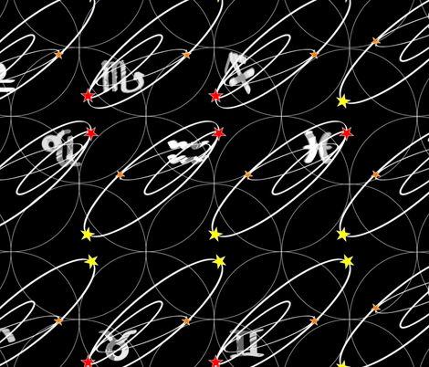 cosmic_signs-ed fabric by wyckoffdesign on Spoonflower - custom fabric