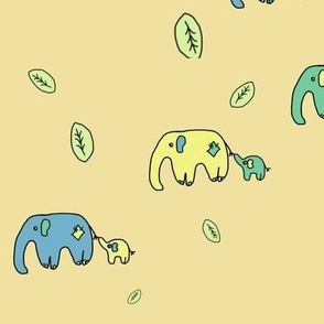 Mother & Baby Elephants