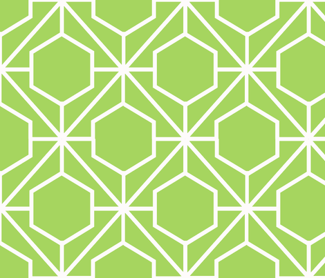 Pretty Web Granny Smith Ground fabric by honey&fitz on Spoonflower - custom fabric