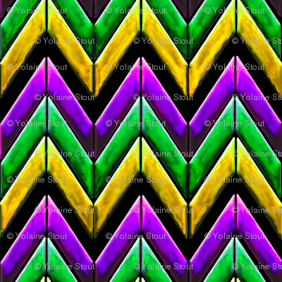 Mardi gras chevron zigzag