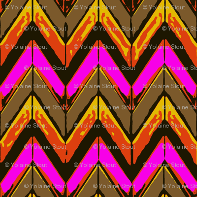 Hot pink fire zigzag chevrons